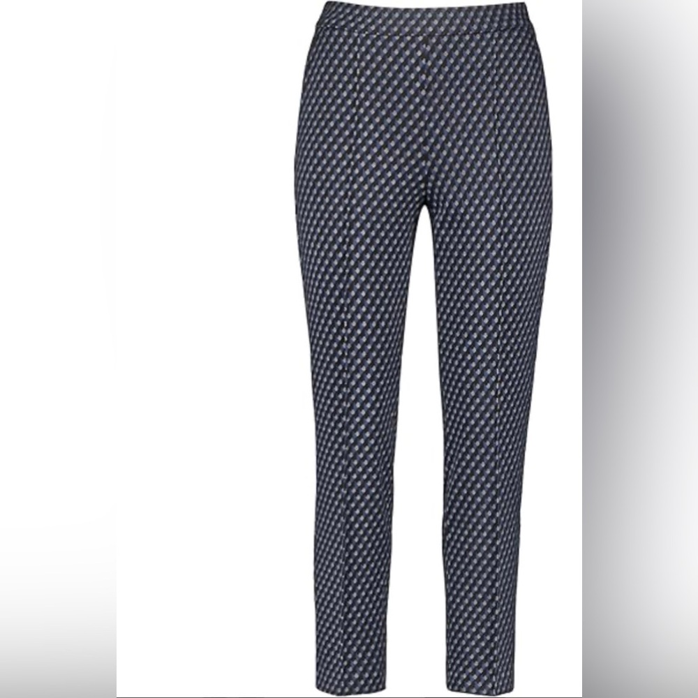 Ann Taylor Navy Patterned Cropped Pants
